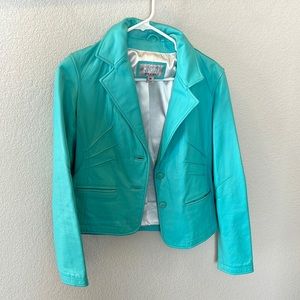 Wilson’s Leather Teal Leather Jacket
